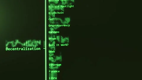 Steam transformation effect of Abstract animation of holographic ICO text Stock Footage 240165806