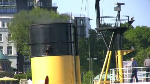 Steam tug Stock Footage 10869315