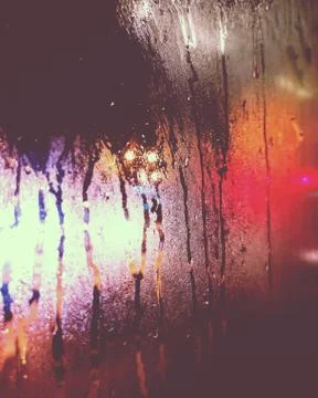 Steam on window Foto stock