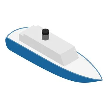 Steamboat icon isometric vector. Steamship cruise boat icon Stock Illustration