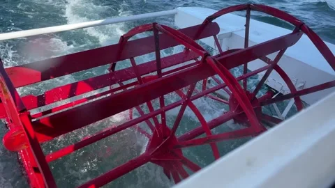Steamboat Paddlewheel Stock Footage 280374752