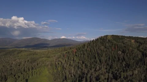 Steamboat Springs Colorado Aerial Footage of Landscape Stock Footage