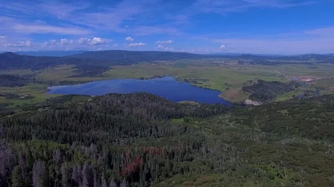 Steamboat Springs Lake Catamount Pullback 库存影片 82402400