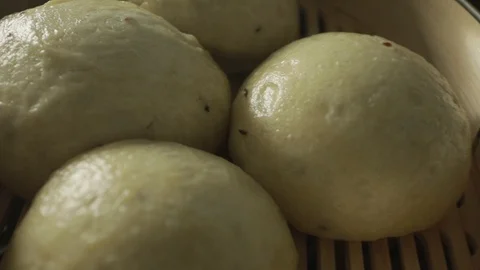 Steamed bread, steadicam close-up Vídeo Stock 88826550