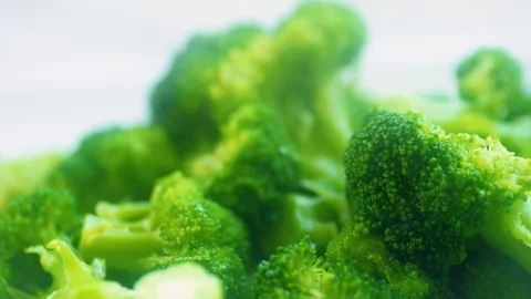 Steamed Broccoli Stock Footage 94124227