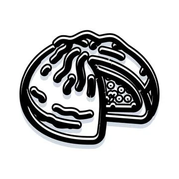 Steamed bun hand drawn doodle illustration Stock Illustration