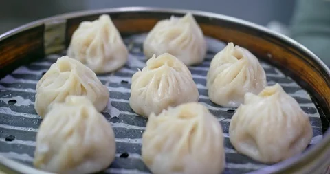 Steamed chinese meat dumpling Stock Footage 104763449