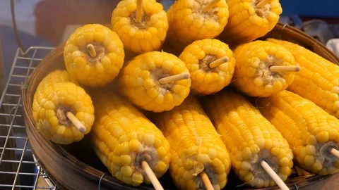 Steamed corns Stock-Footage 120667494