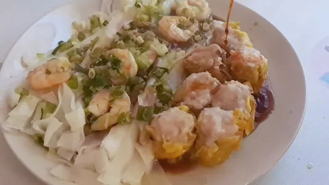 Steamed dim sum. Stock Footage 331229746