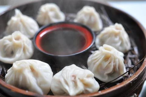 Steamed dumplings Stock Photos