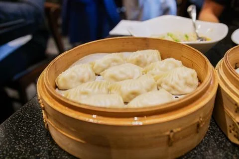 Steamed dumplings Stock-Fotos