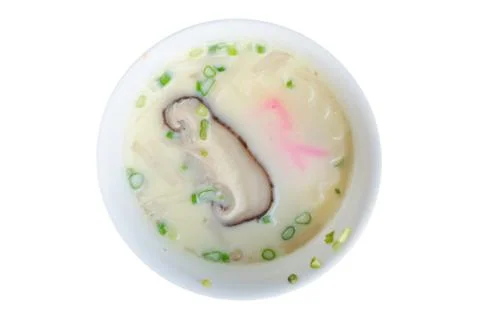 Steamed egg on white Stock-Fotos