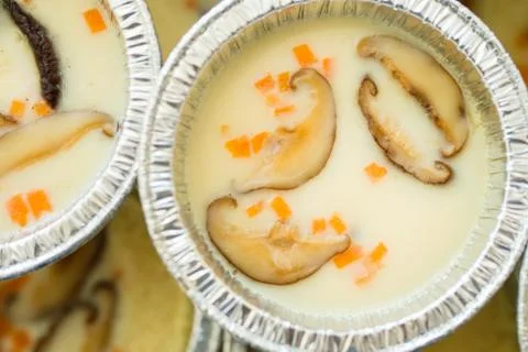 Steamed eggs Stock Photos