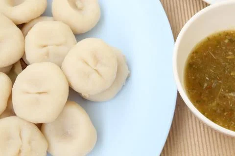 Steamed fish ball Stockfoto's
