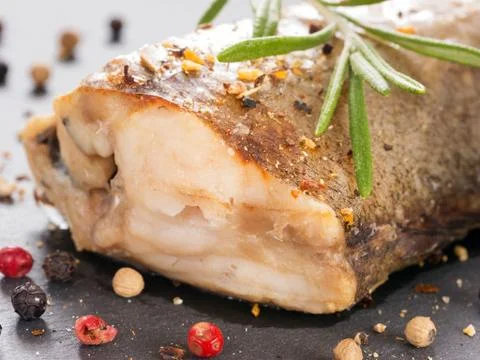 Steamed Fish close up 스톡 사진