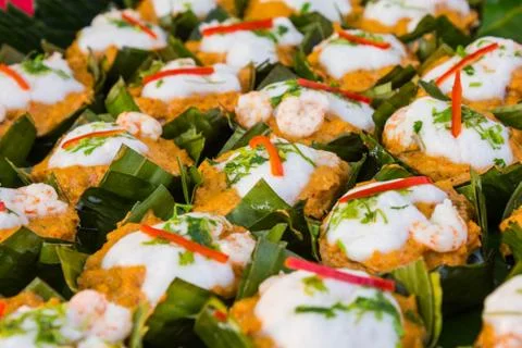 Steamed fish with curry paste Stock Photos