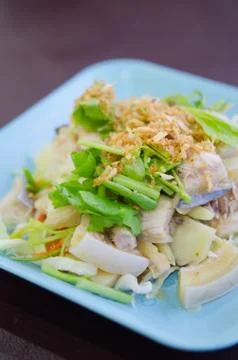 Steamed fish on dish Stock Photos