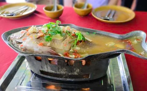 Steamed fish Stock Photos