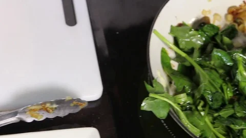 Steamed greens Stock Footage 77046309