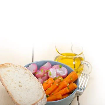 Steamed  root vegetable on a bowl Stock Photos