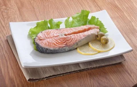 Steamed salmon Stock-Fotos