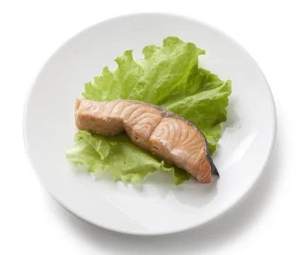 Steamed salmoon Stock Photos