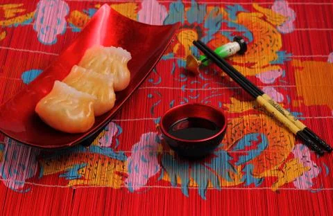 Steamed shrimp dumplings Stock Photos