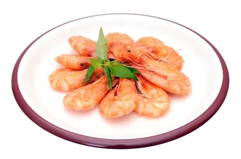 Steamed shrimp Stock Photos