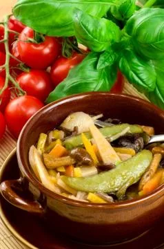 Steamed vegetables. Stock Photos