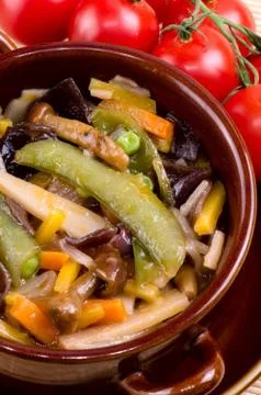 Steamed vegetables. Foto stock