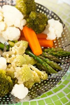 Steamed vegetables. Stock Photos