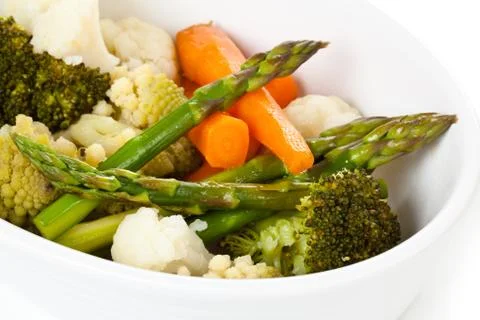 Steamed vegetables. Stock Photos