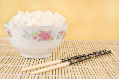 Steamed white rice Stock Photos