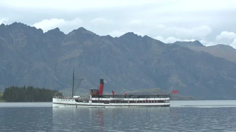 Steamer Boat Sailing Stock Footage 64209951