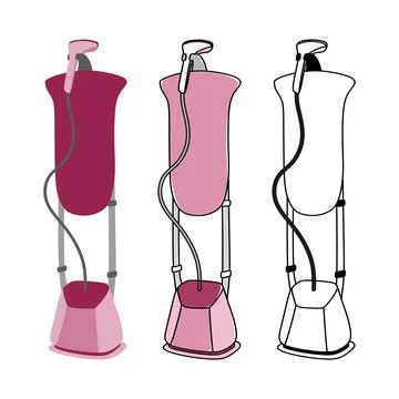 Steamer for clothes Vector illustration in a flat style Stock Illustration