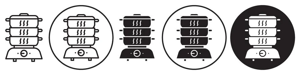 Steamer Icon vector set collection for web Stock Illustration