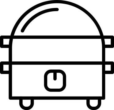 Steamer Line Icon Design Stock Illustration