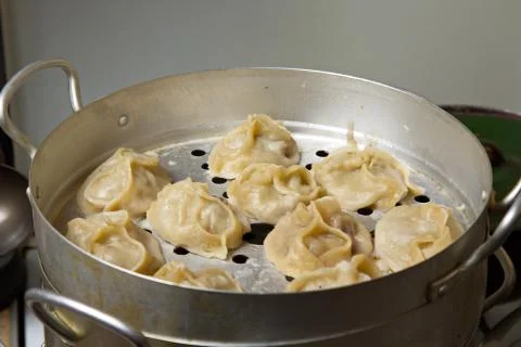 Steamer in several rows. 写真素材