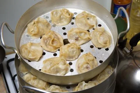 Steamer in several rows. 写真素材