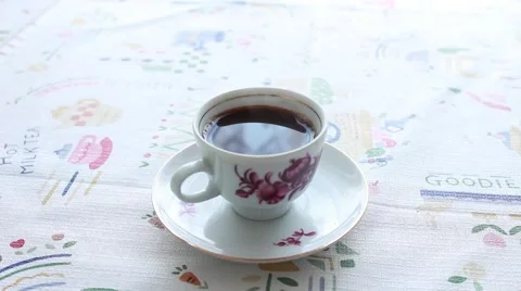 Steaming coffee in a cup 動画素材 52684755