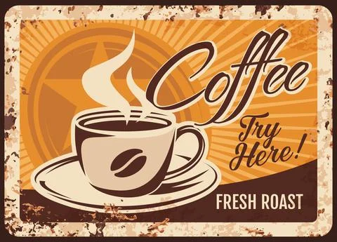 Steaming coffee cup with fresh drink and steam Stock Illustration