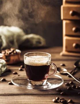 Steaming coffee cup Foto stock