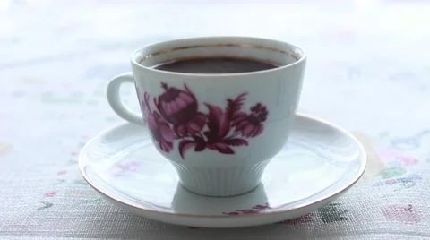 Steaming coffee Stock Footage 52684804