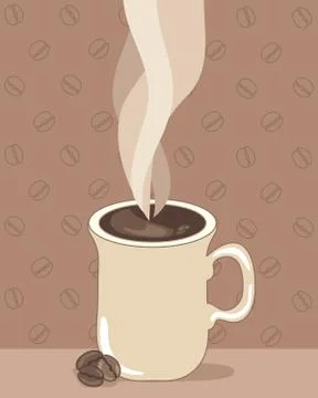 Steaming coffee Stock Illustration