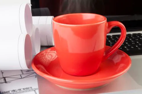 Steaming coffee Stock Photos