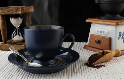 Steaming coffee Stock Photos