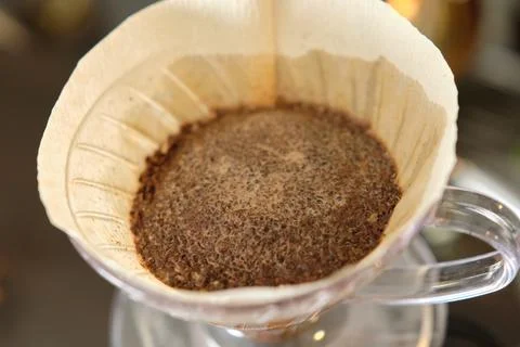 Steaming the coffee Stock Photos