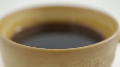 Steaming cup of coffee. 4K UHD Stock Footage 48924540