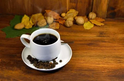 Steaming cup of coffee Foto stock