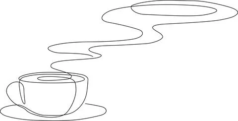 Steaming cup of coffee Vector Stock Illustration